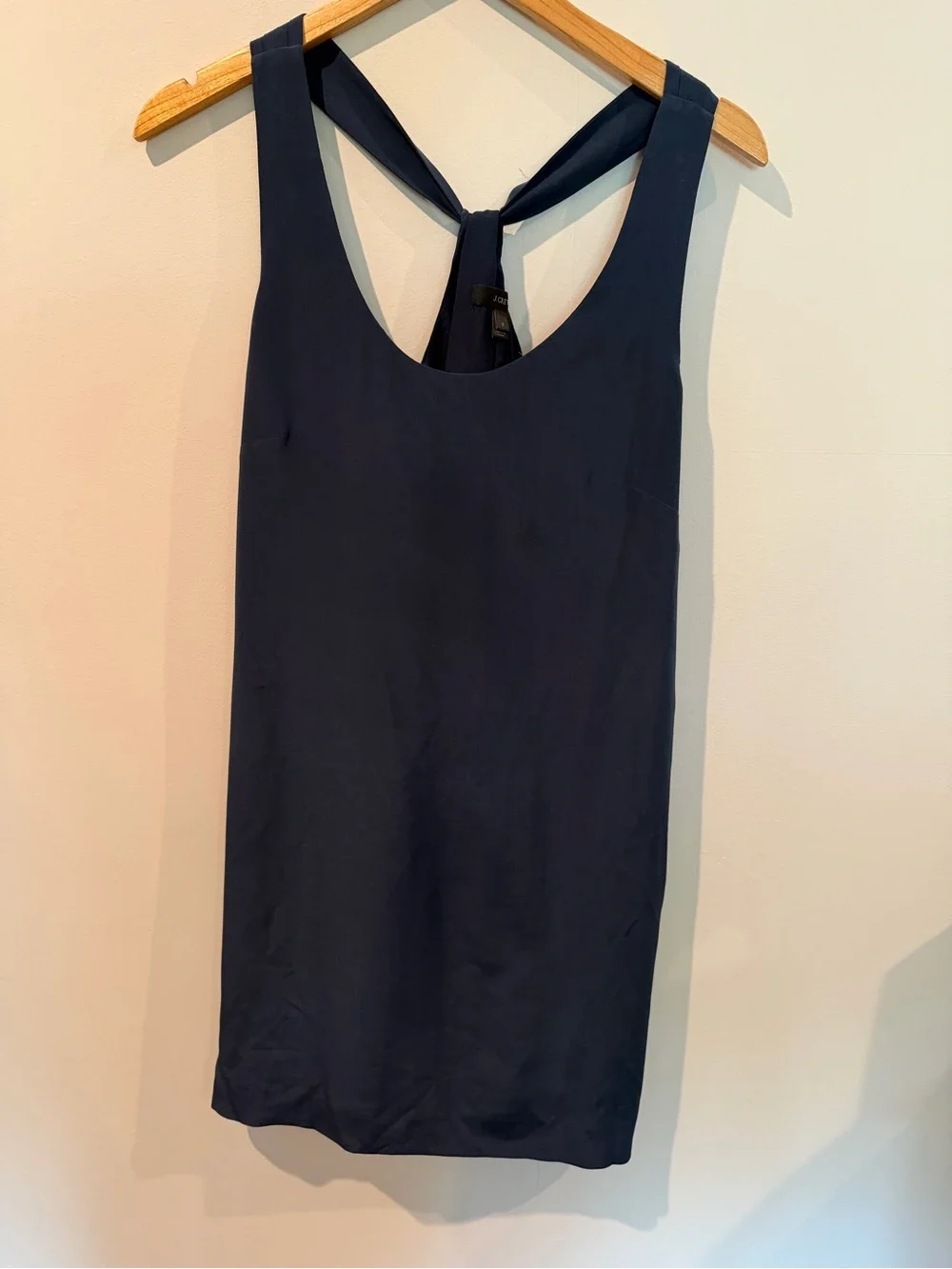 J. Crew Navy Twist-Back Mini Dress